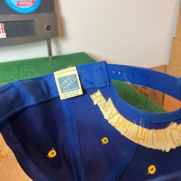 Vintage Coed Naked Bar Hopping Snapback Hat Adjustable Beer Last Call - Picture 9 of 9